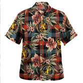 Brown (Broun) Ancient Tartan Clan Crest Badge Aloha Hawaiian Shirt Tropical Old Style QV17 Brown (Broun) Ancient Tartan Tartan Today